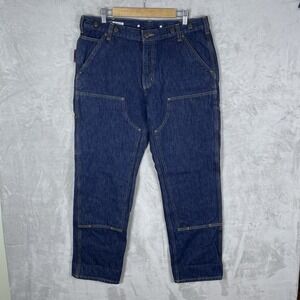 Carhartt Double Knee Jeans Mens 36x30 Logger Denim Relaxed Fit 103890 Stretch